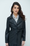 GIACCA TRENCH ECOPELLE NERO