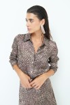 CAMICIA BASIC RASO VISCOSA STAMPA CHICCO COFFEE