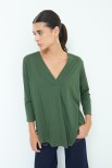 MAGLIA SCOLLO V MANICA 3/4 VERDE MILITARE