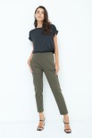 PANTALONE BASICO CON ELASTICO DT VERDE MILITARE