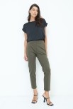 PANTALONE BASICO CON ELASTICO DT VERDE MILITARE