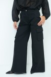 PANTALONE LARGO CON TASCHE NERO