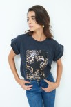 T-SHIRT VINTAGE STELLE E MACULATO GRIGIO