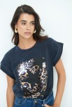 T-SHIRT VINTAGE STELLE E MACULATO GRIGIO