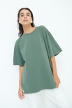 T-SHIRT OVERSIZE VERDE MILITARE