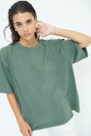 T-SHIRT OVERSIZE VERDE MILITARE