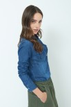 CAMICIA DENIM CON TASCHE JEANS MEDIO