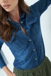 CAMICIA DENIM CON TASCHE JEANS MEDIO