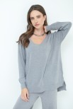 MAGLIA OVER V GRIGIO