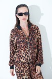 BOMBER CON ZIP STAMPA LEOPARDATO