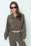 BOMBER CON TASCONI JACQUARD ZEBRA BEIGE