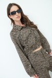 BOMBER CON TASCONI JACQUARD ZEBRA BEIGE