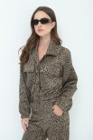 BOMBER CON TASCONI JACQUARD MACULATO BEIGE