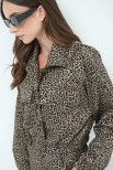 BOMBER CON TASCONI JACQUARD MACULATO BEIGE