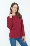 MAGLIA OVER CON PROFILI GEORGETTE VINO