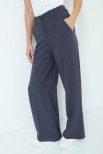 PANTALONE LARGO CON ELASTICO GRIGIO