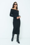 ABITO IN MAGLIA MIDI COLLO SHIFFER NERO