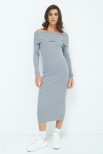 ABITO IN MAGLIA MIDI COLLO SHIFFER GRIGIO