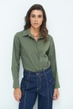 CAMICIA BASIC FINTONE VERDE MILITARE