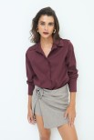 CAMICIA BASIC FINTONE VINO