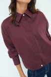 CAMICIA CROP CON FINTONE VINO