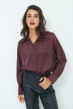 CAMICIA MANICA SENZA TG. RASO MARSALA