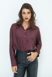 CAMICIA MANICA SENZA TG. RASO MARSALA