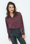 CAMICIA MANICA SENZA TG. RASO MARSALA