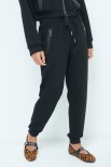 PANTALONE LUNGO ACCOPPIATO ZIP SPORT NERO