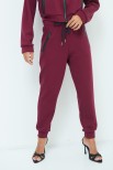 PANTALONE LUNGO ACCOPPIATO ZIP SPORT VINO