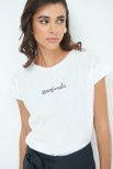 T-SHIRT RICAMO SPENSIERATA BIANCO