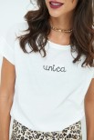 T-SHIRT RICAMO UNICA BIANCO