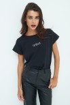 T-SHIRT RICAMO UNICA NERO