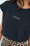 T-SHIRT RICAMO UNICA ORO