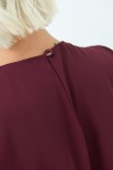 BLUSA GEORGETTE CON PIEGHE PRUGNA