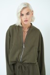 BOMBER CON TASCHE VERDE MILITARE