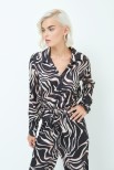 CAMICIA STAMPA ZEBRA NERO