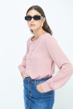 BLUSA GEORGETTE BOTTONI FODERATI ROSA