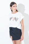 T-SHIRT 3 CUORI BIANCO