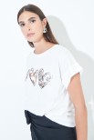 T-SHIRT 3 CUORI BIANCO