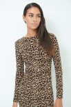 ABITO LUNGO MAGLIA LEOPARDATO