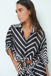 CAMICIA MANICA KIMONO CON NODO NERO