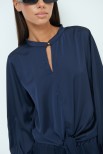 BLUSA CON FIOCCO BLU