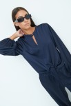 BLUSA CON FIOCCO BLU