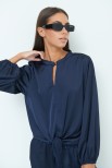 BLUSA CON FIOCCO BLU