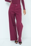 PANTALONE LARGO CON ELASTICO BORDEAUX