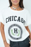 T-SHIRT OVER CHICAGO BIANCO