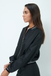 BOMBER RIGA LUREX NERO