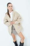 FELPA CAPPUCCIO ZIP BEIGE