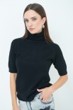 MAGLIA COLLO ALTO NERO